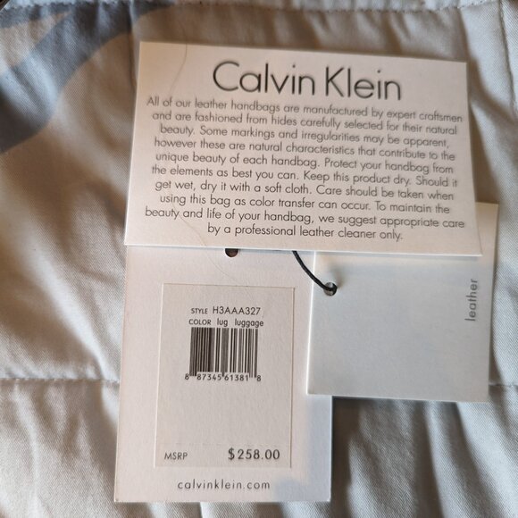 Like New Calvin Klein Leather Satchel - Picture 8 of 9